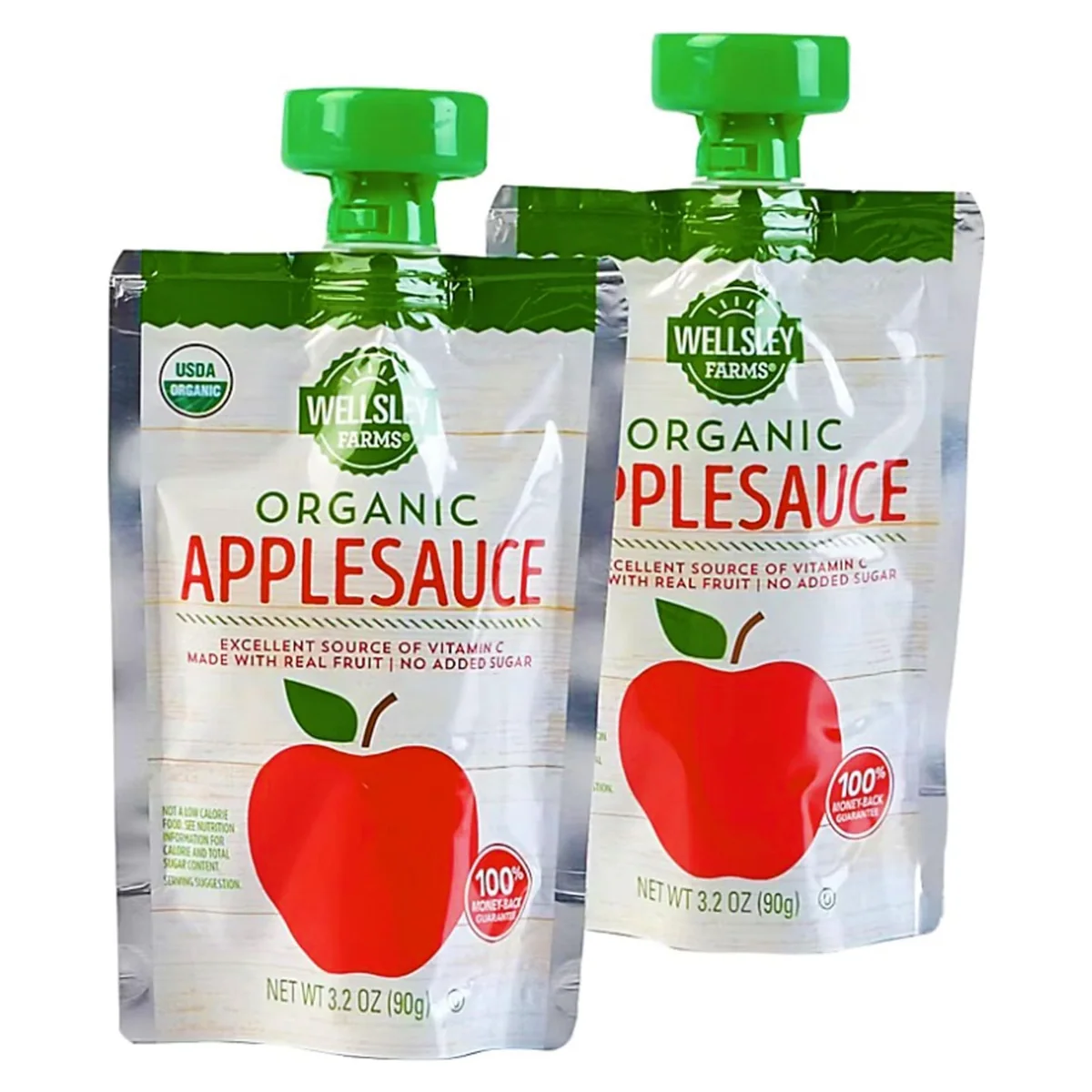 Wellsley Farms Organic Applesauce Pouches, box of 24 pouches