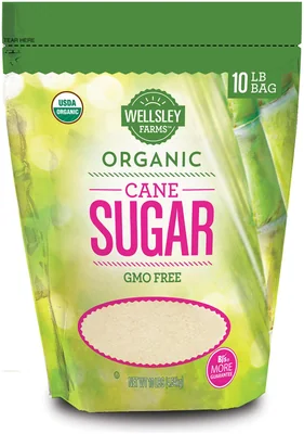 Wellsley Farms Organic Cane Sugar, 10 lb bag