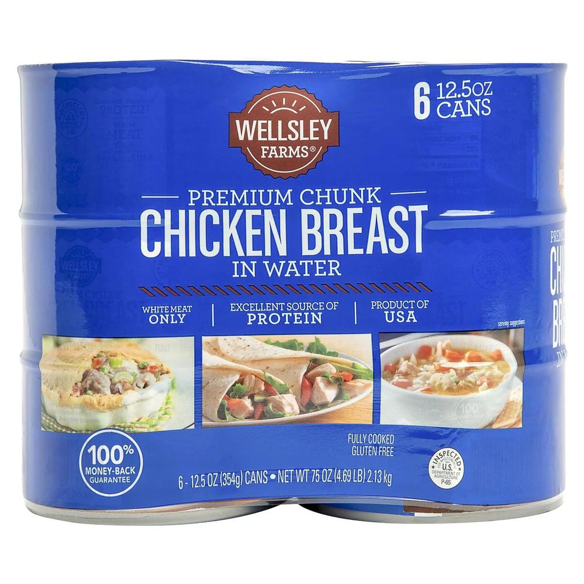 Wellsley Farms Premium Chunk Chicken Breast in Water, 12.5 oz can