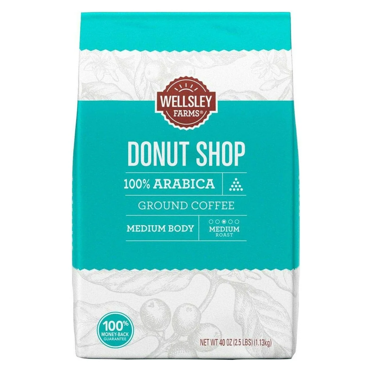Wellsley Farms Donut Shop Ground Coffee, 40 oz bag