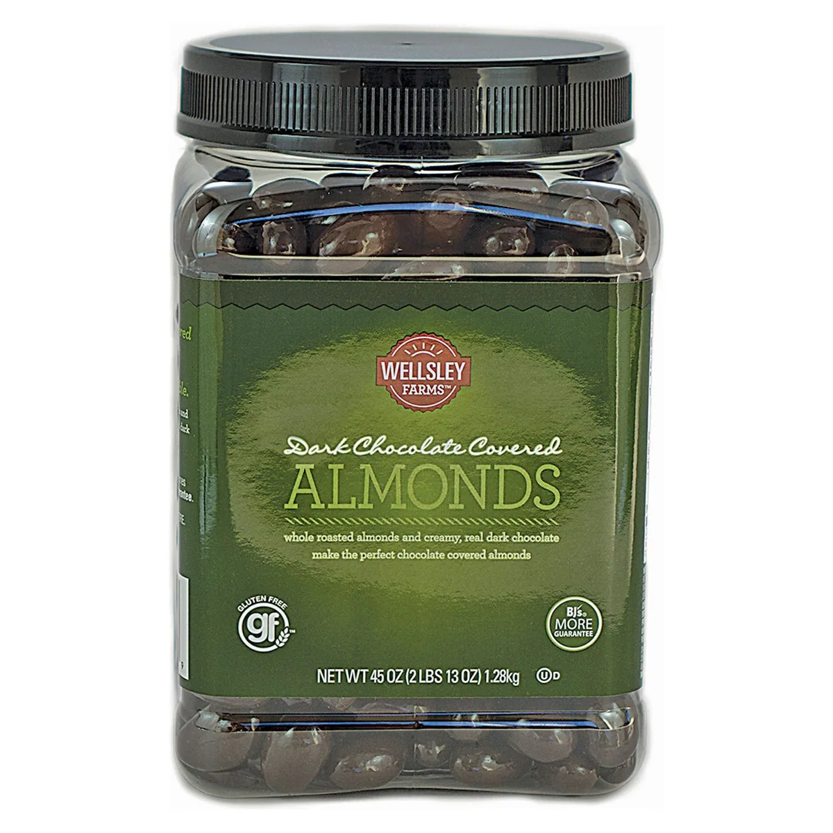 Wellsley Farms Dark Chocolate Covered Almonds, 45 oz jar