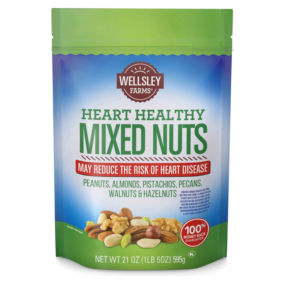 Wellsley Farms Heart Healthy Mixed Nuts, 21 oz bag