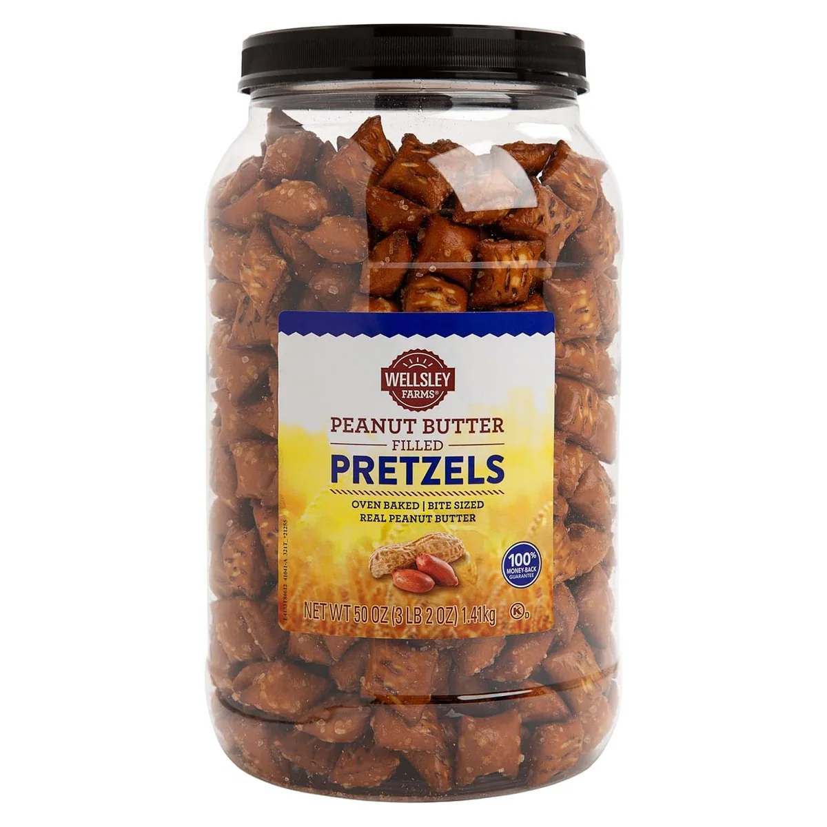 Wellsley Farms Peanut Butter Filled Pretzels, 37 oz jar