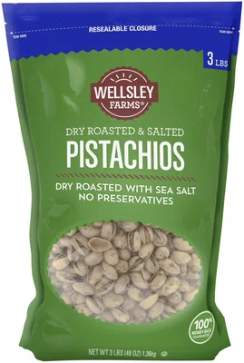 Wellsley Farms Roasted & Salted Pistachios, 48 oz bag