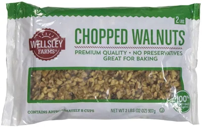 Wellsley Farms Chopped Walnuts, 32 oz bag