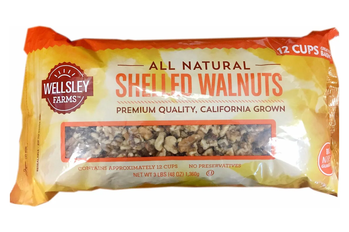 Wellsley Farms Shelled Walnuts, 48 oz bag
